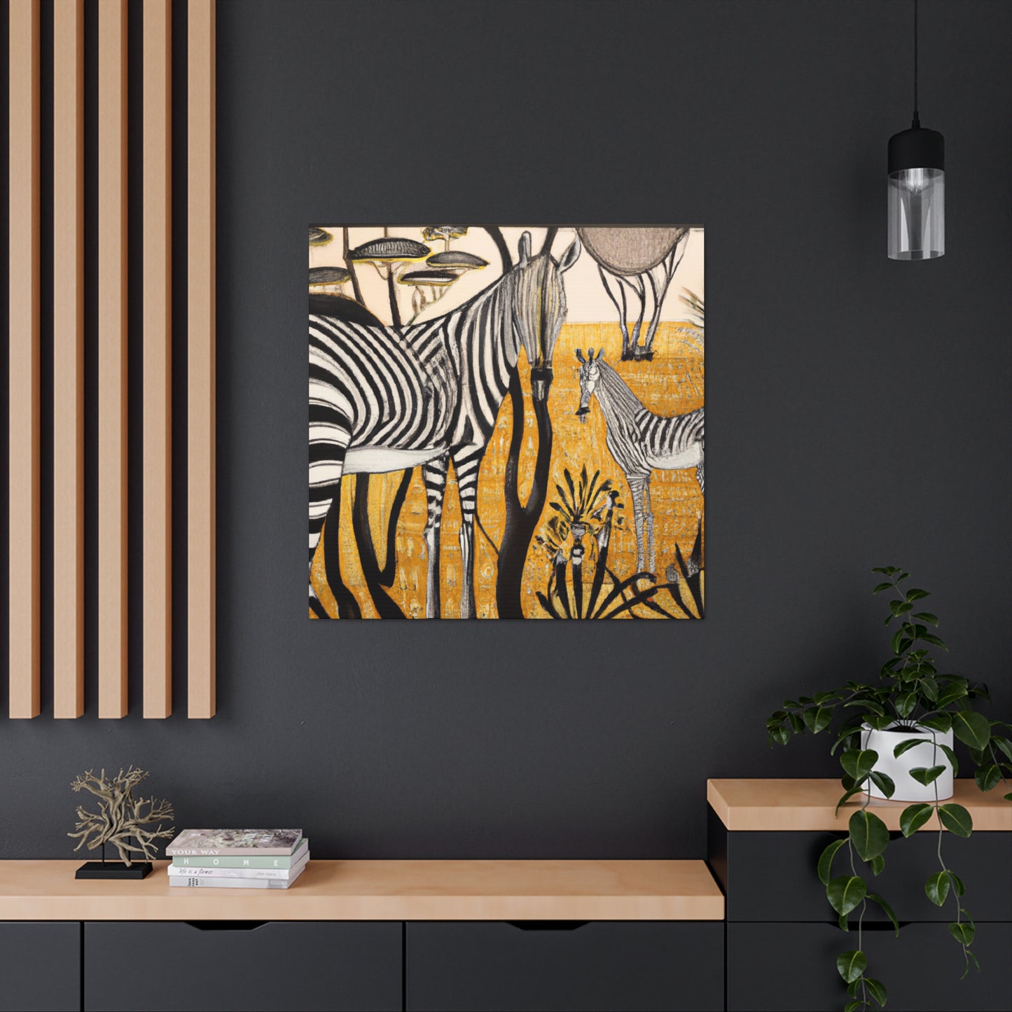 "Striped Zebra Symphony" - Canvas