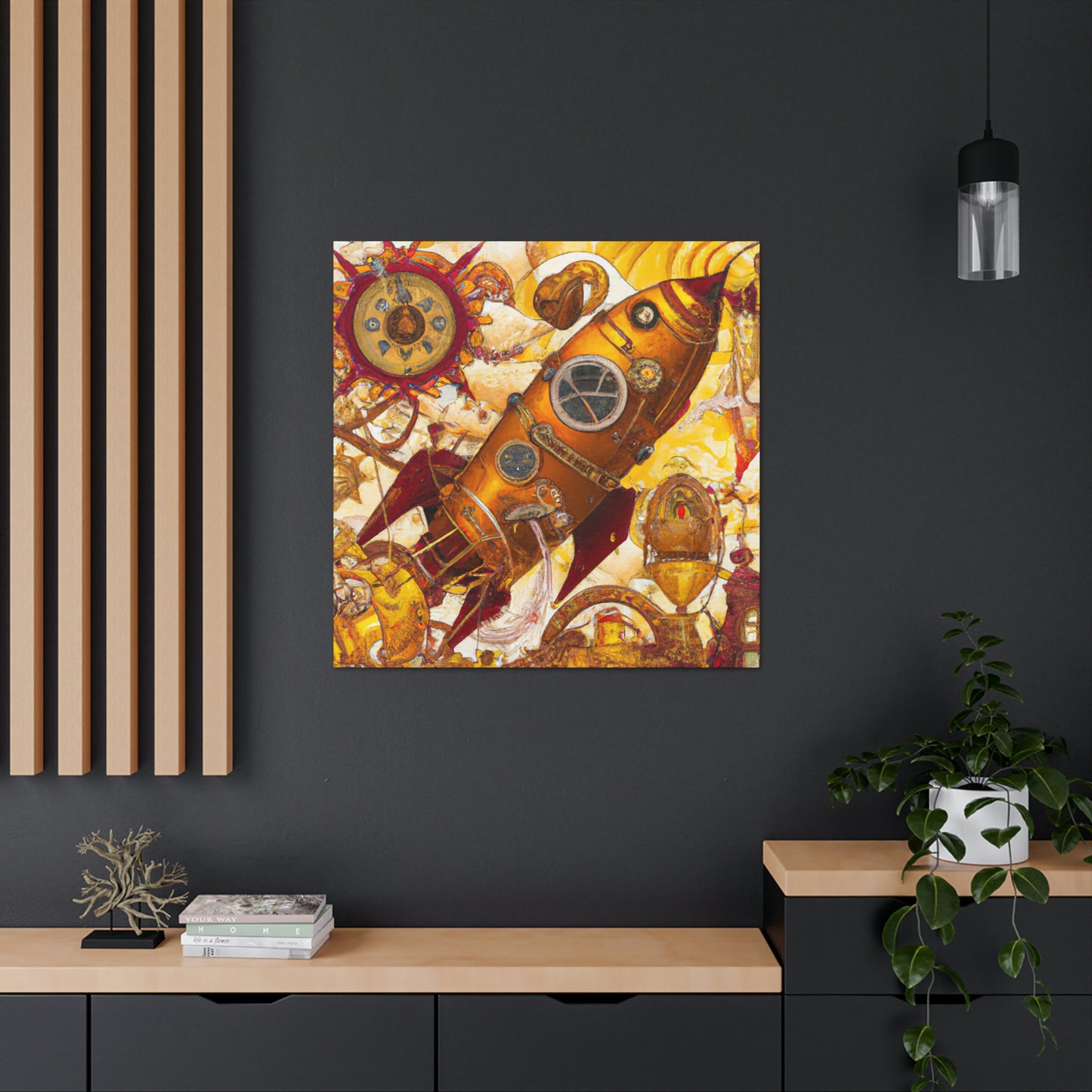 "Space Shuttle Steampunk Dream" - Canvas