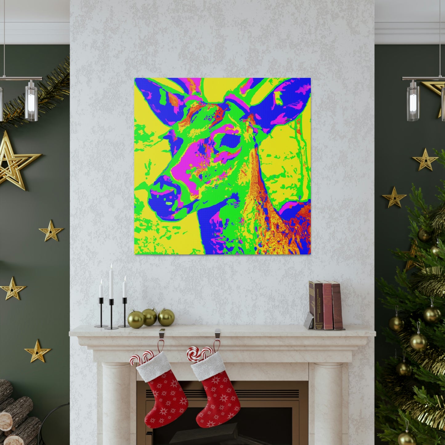 Whitetail Deer Pop Art - Canvas