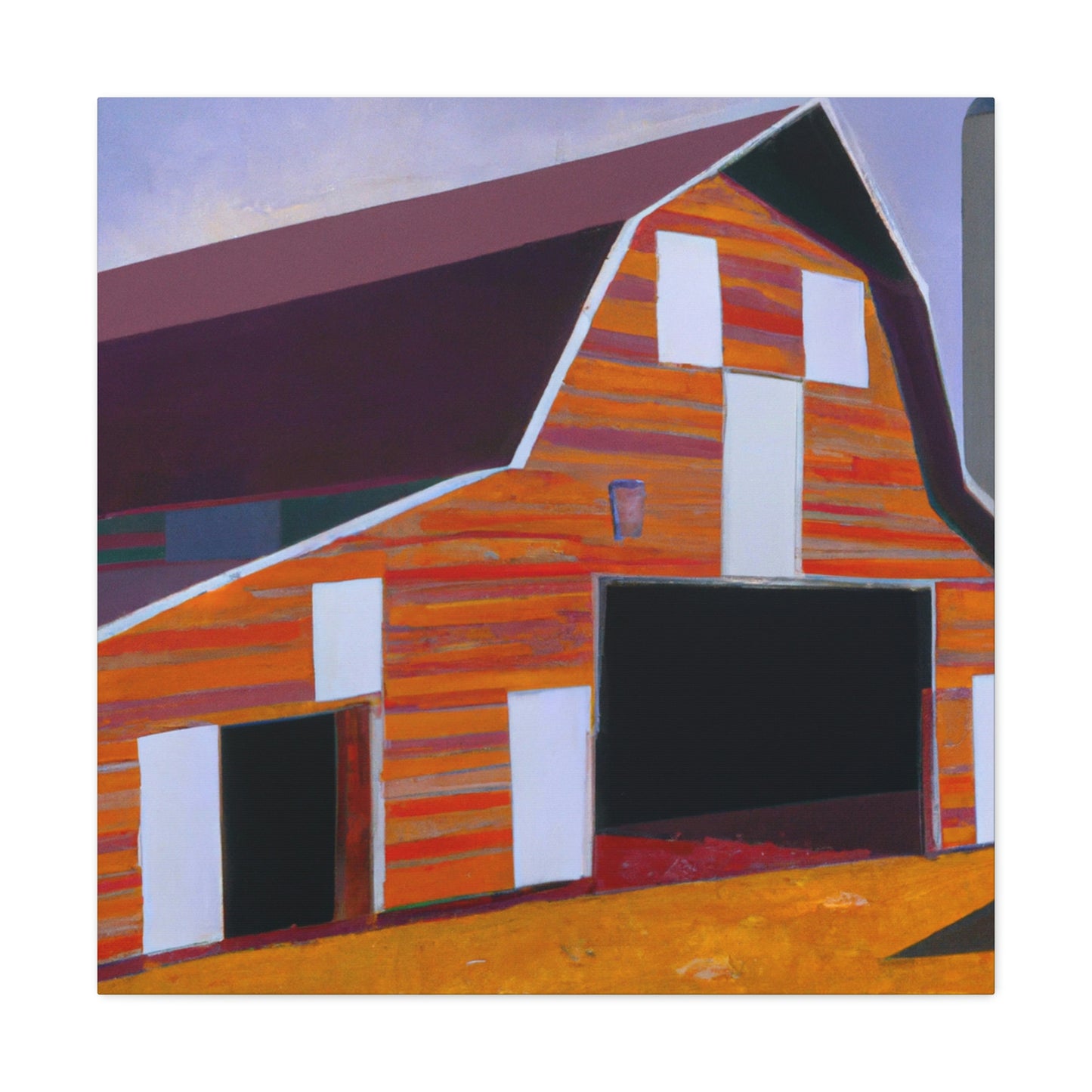 "Deco Barn Sunrise" - Canvas