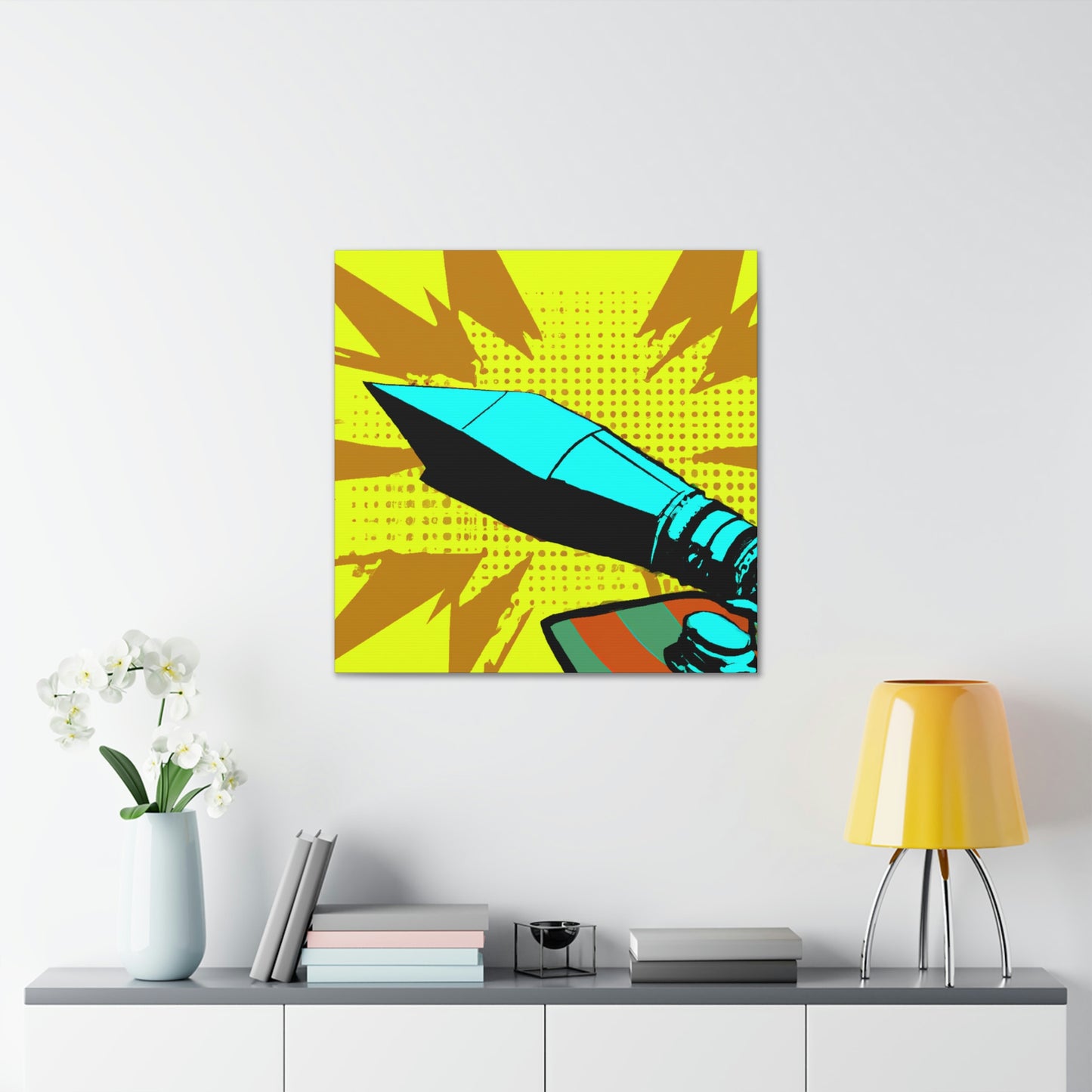 "Bullets in Flight Pop Art" - Canvas