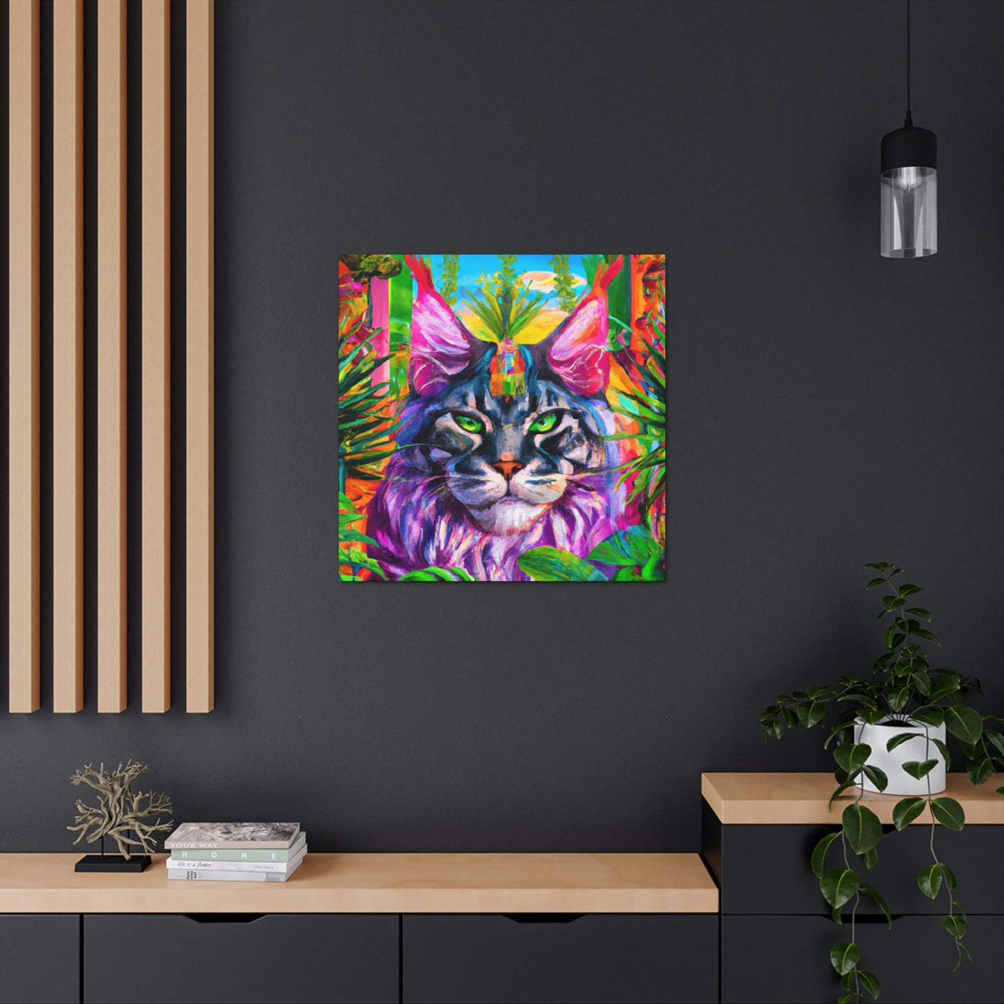 "Cat in Art Deco" - Canvas