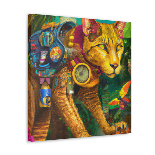 "Steampunk Cougar Ode" - Canvas