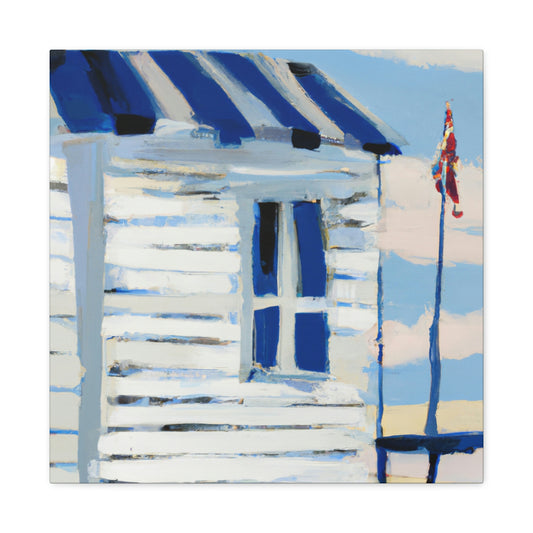 "Beach Hut Expressionism" - Canvas