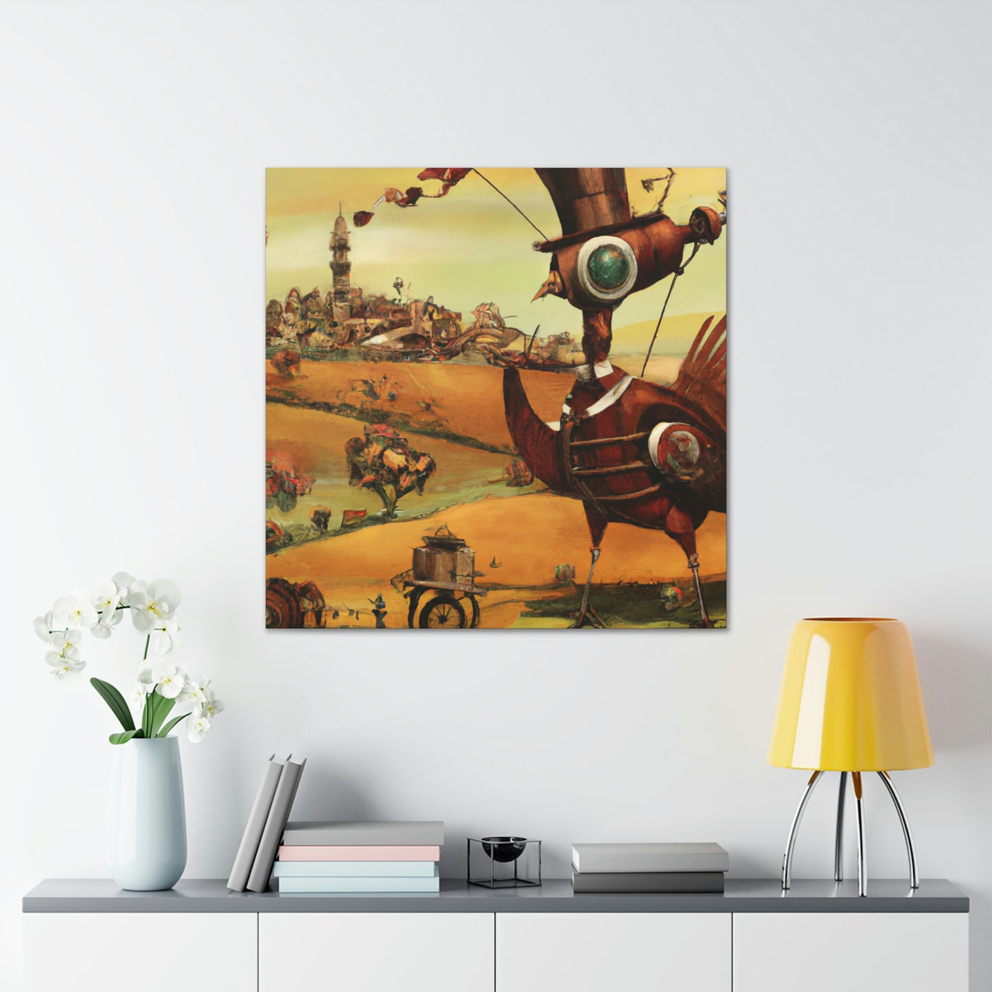 "The Iron Clockwork Moon" - Canvas