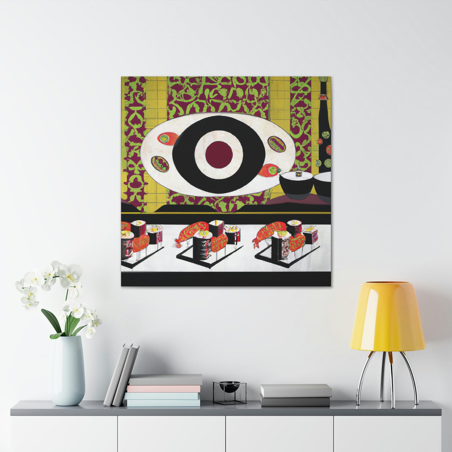 "Sushi Art Deco Dance" - Canvas