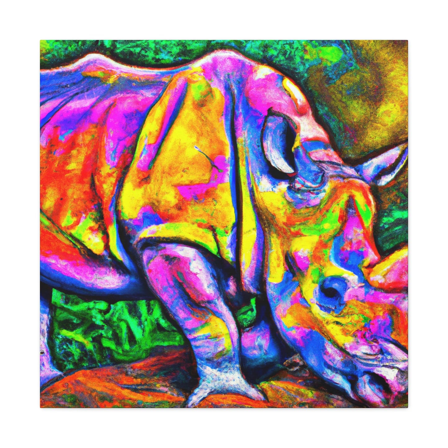 Rhinoceros in Deco - Canvas