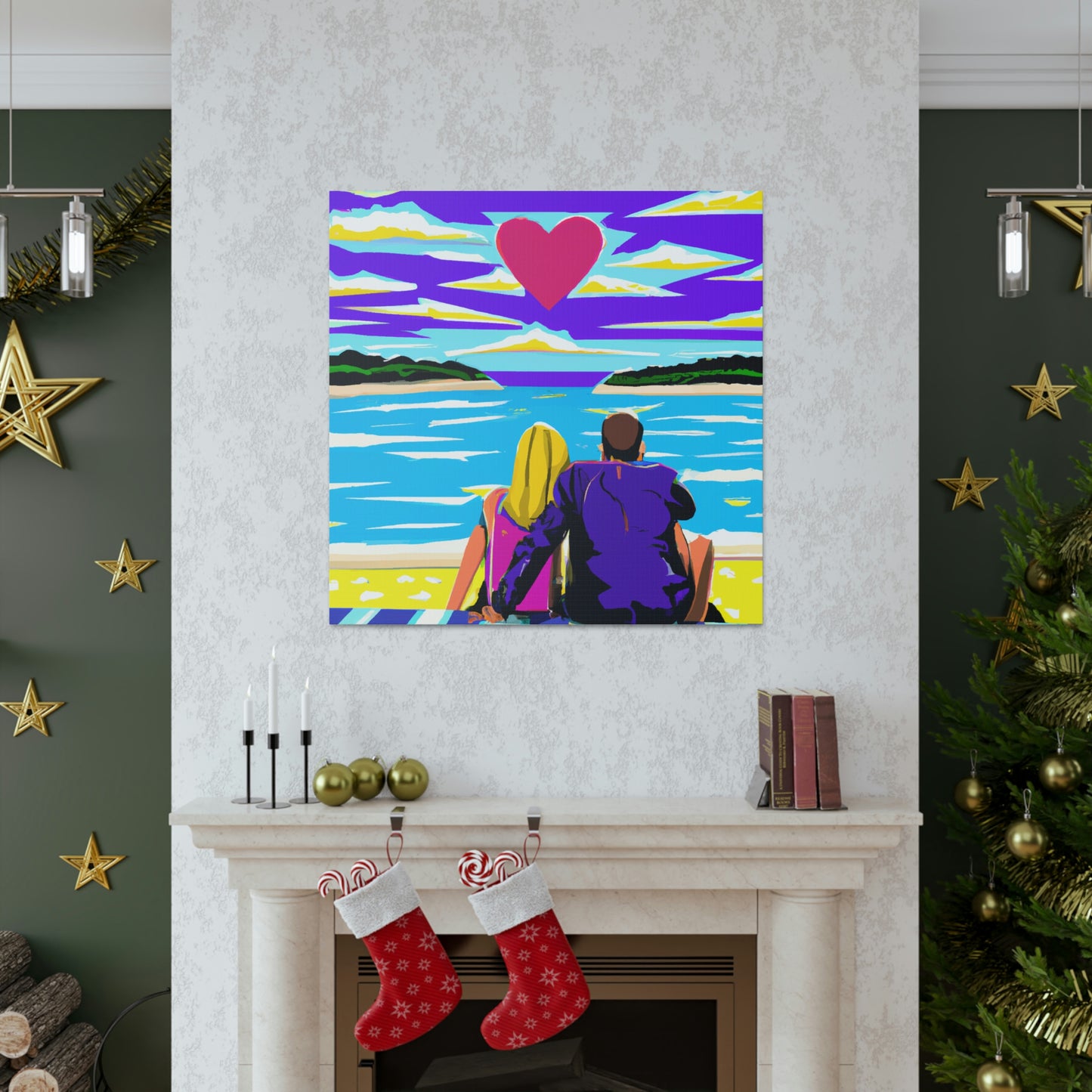 "Love at the Beach" - Canvas