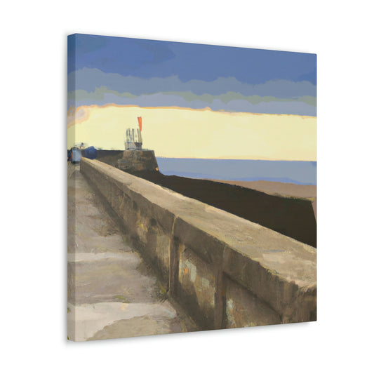 "Seawall Shimmering Sun" - Canvas