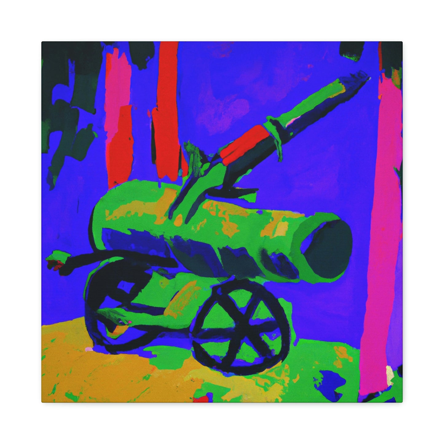 Guns on Fauve Canvas - Canvas