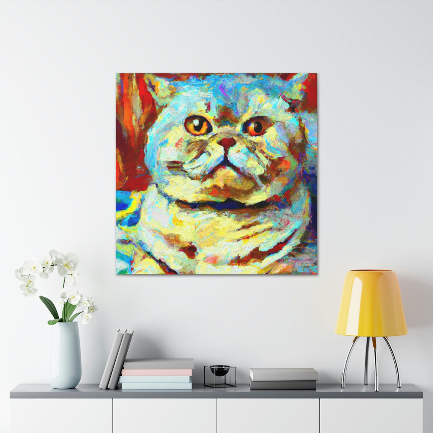 "Feline Loneliness Expressionism" - Canvas