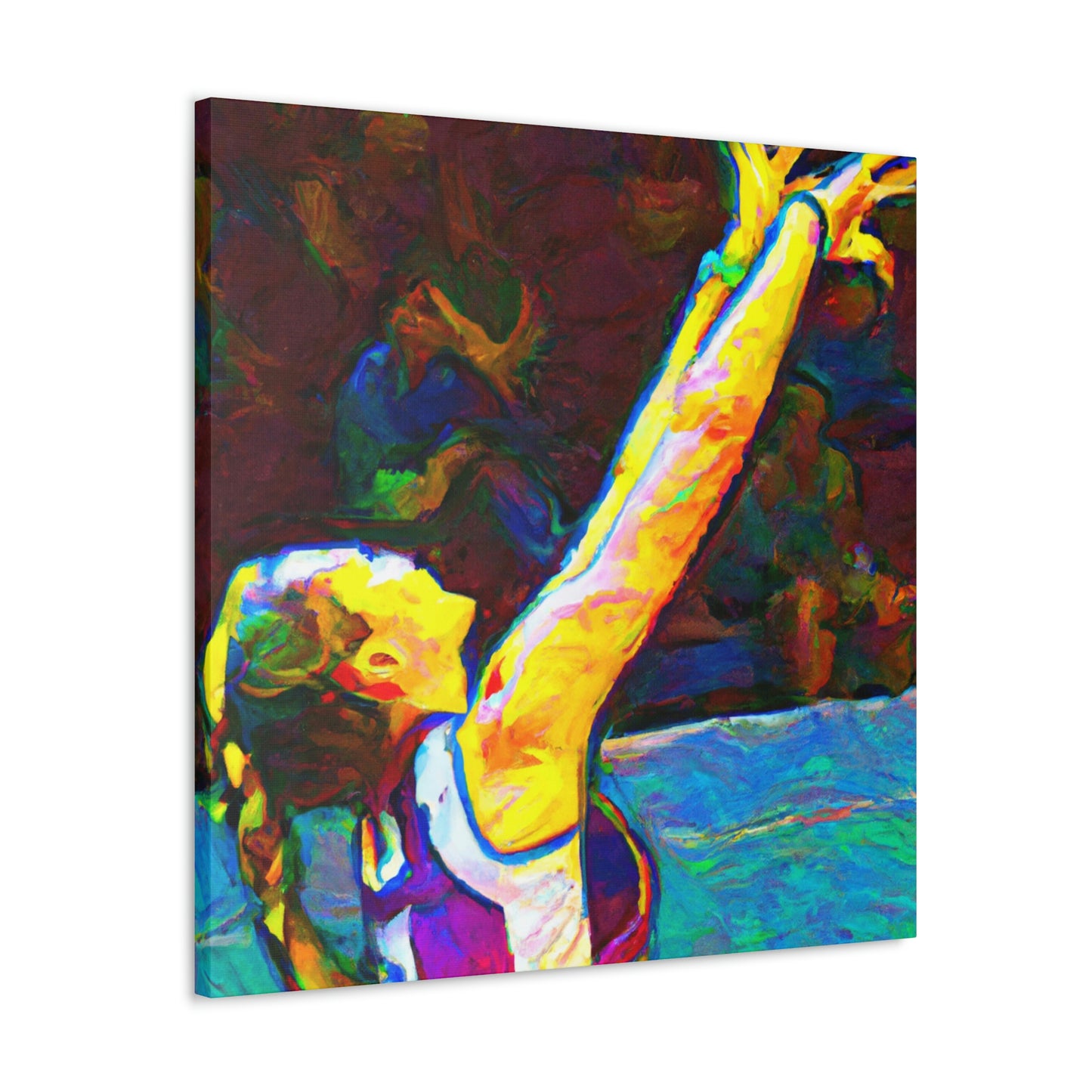 Volleyball in Colorful Motion - Canvas