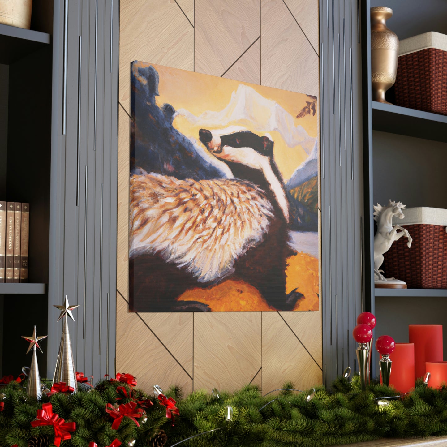 Badger in Deco Style - Canvas