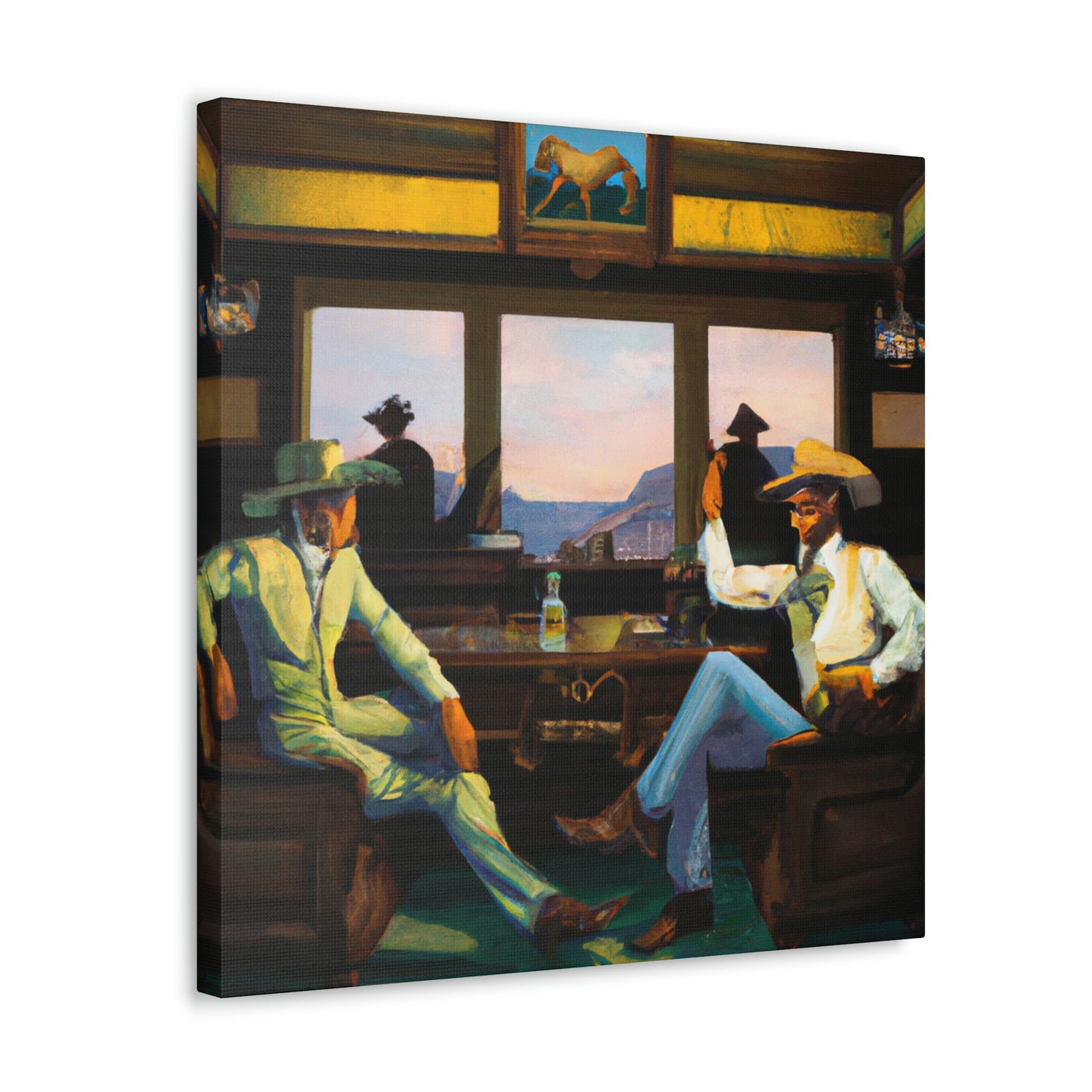 "Glamorous Saloon Scene" - Canvas