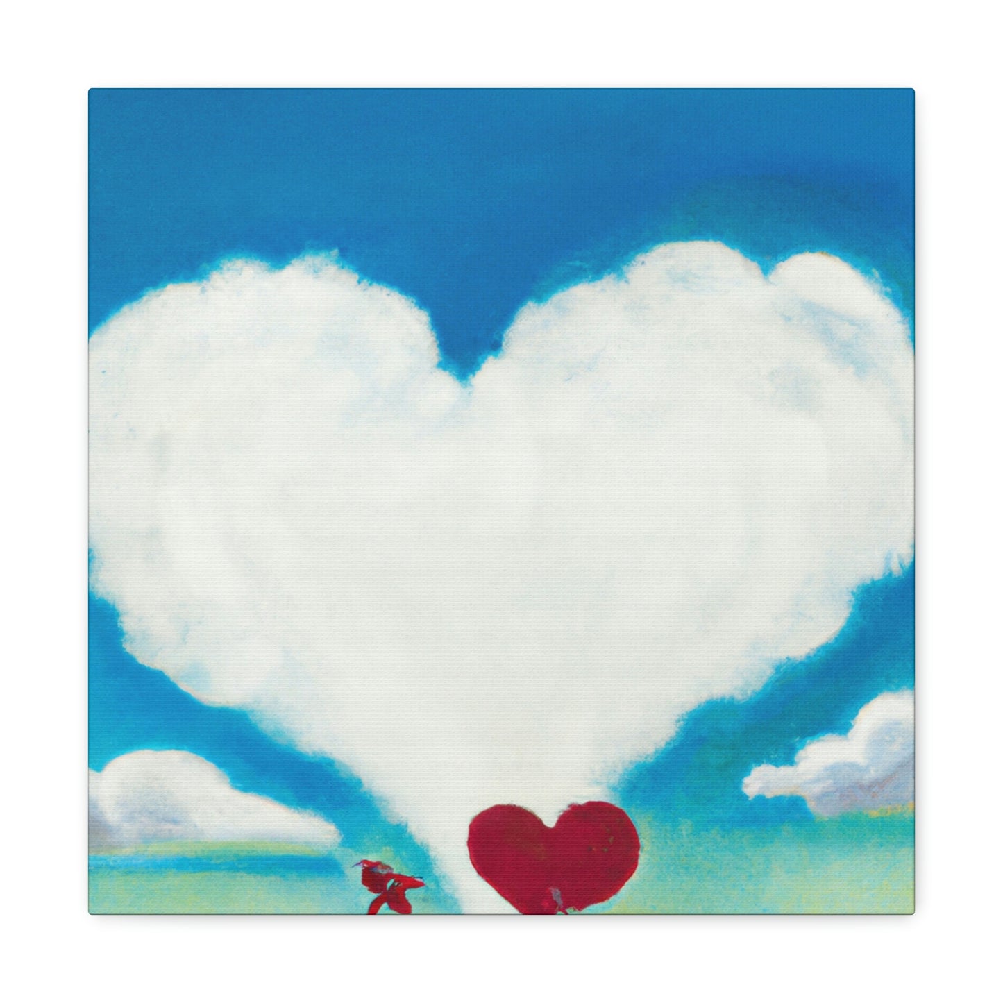 "Heart-Shaped Freedom Cloud" - Canvas