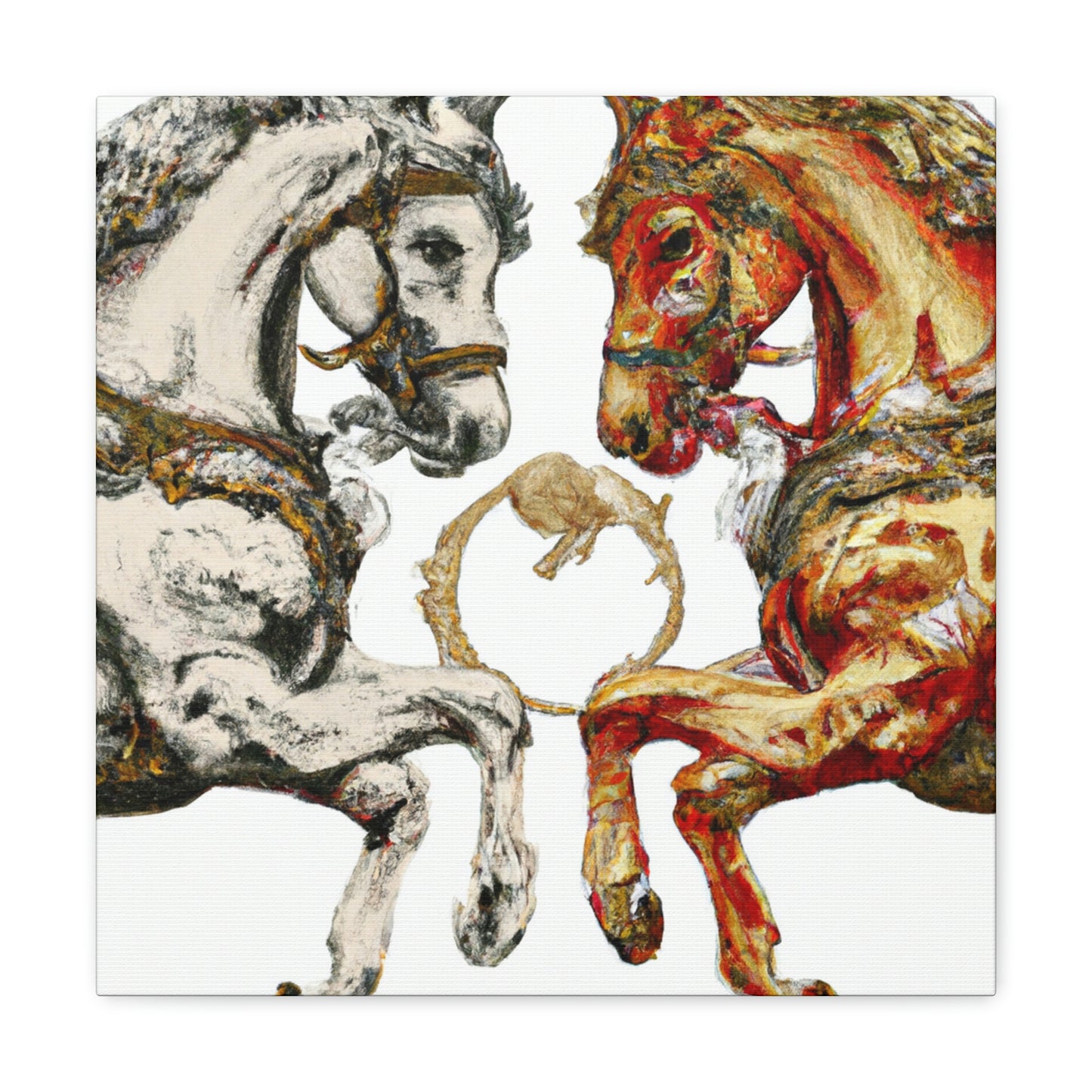 Running Horses Baroque - Canvas