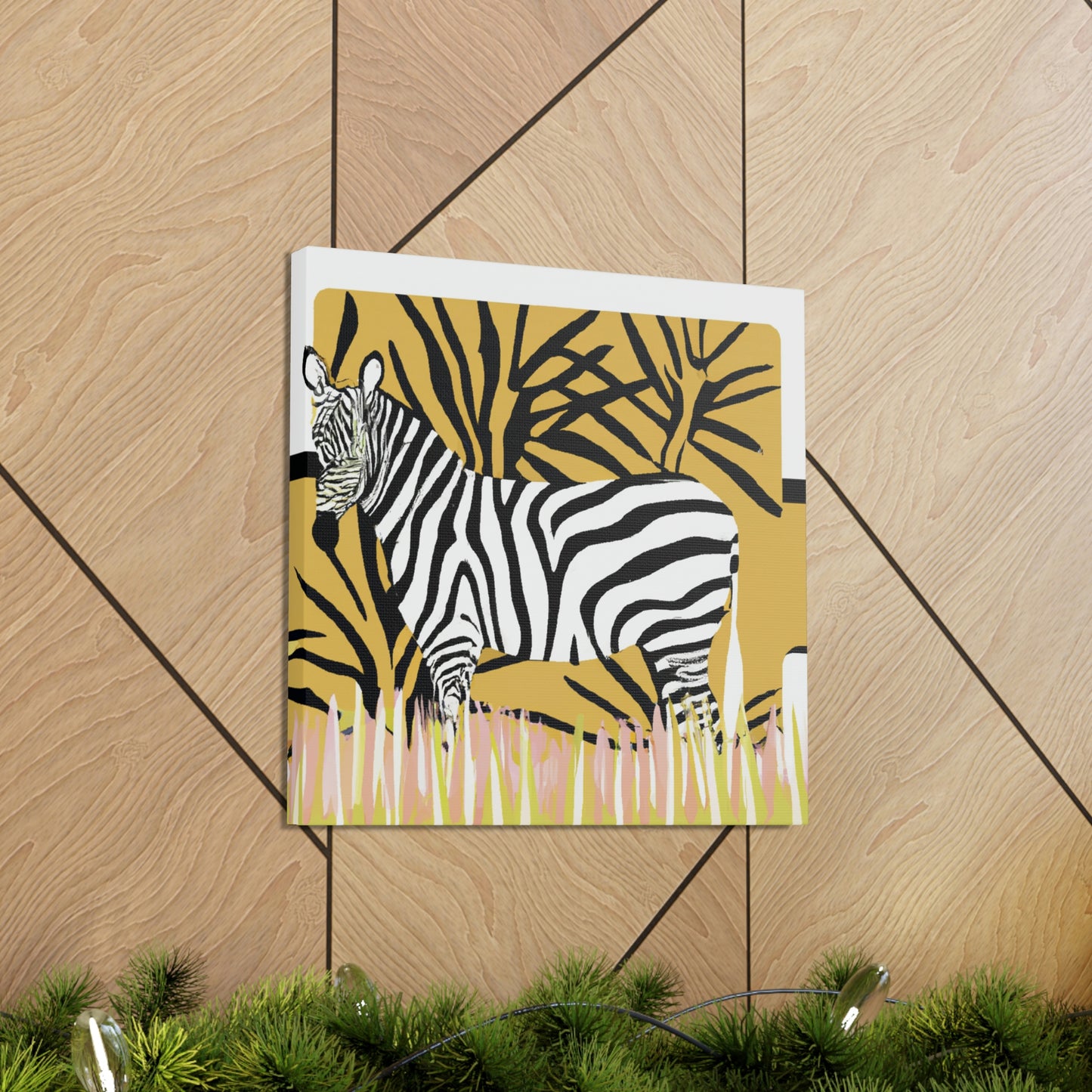 "Gilded Zebra Splendor" - Canvas