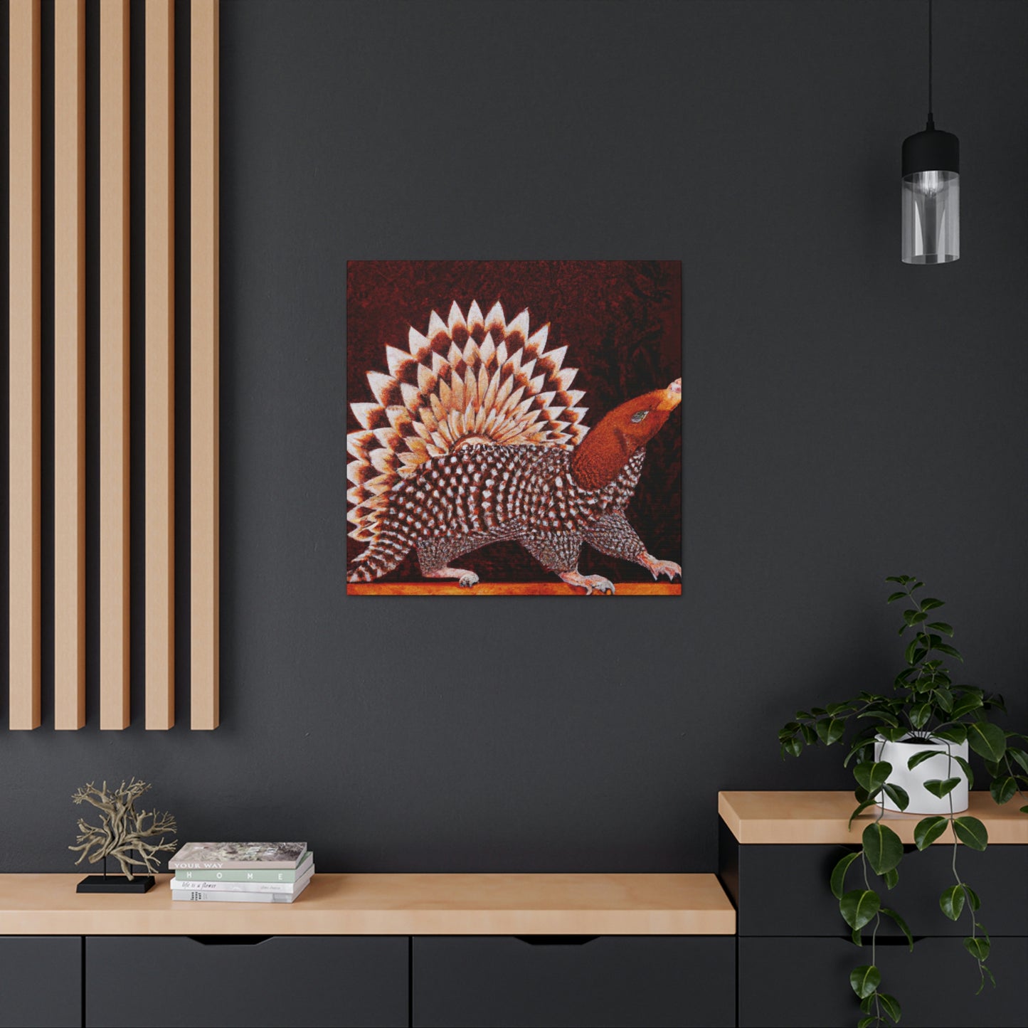 Gleaming Art Deco Pangolin - Canvas