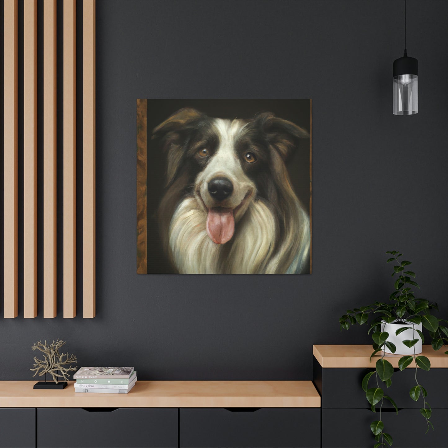 "Collie at Dusk Grandeur" - Canvas