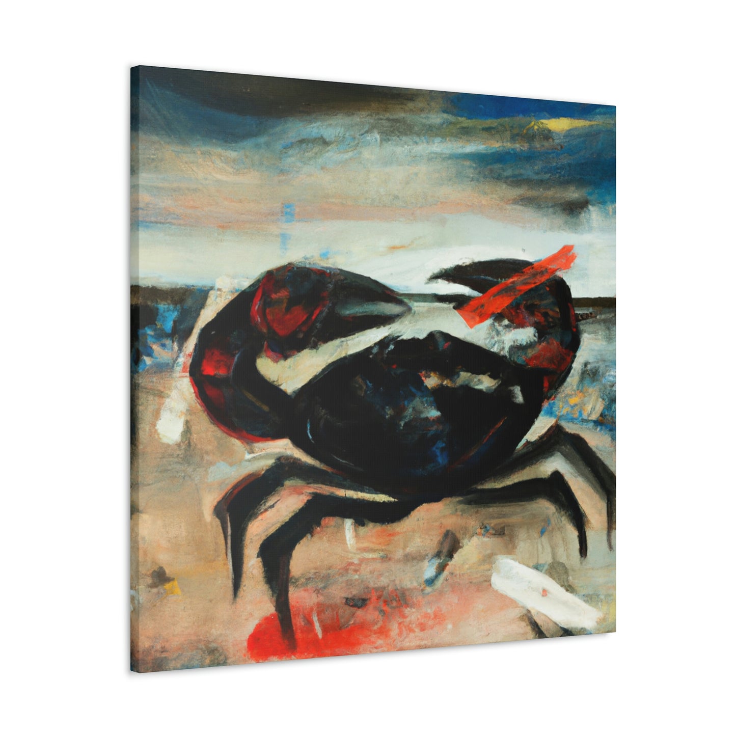 Crab on Abstract Canvas - Canvas