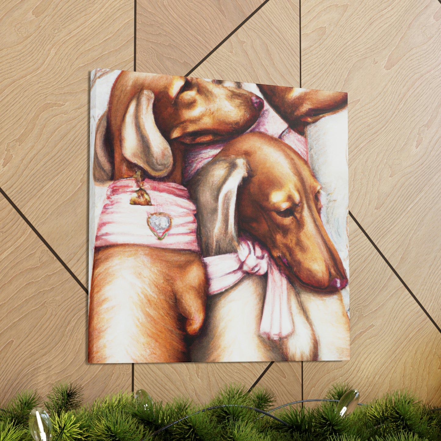 "Dashing Dachshund Deco" - Canvas