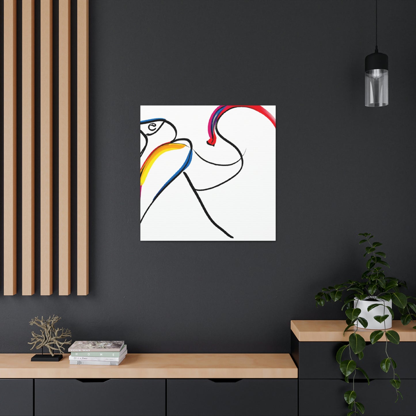 "Macaws in Minimalism" - Canvas