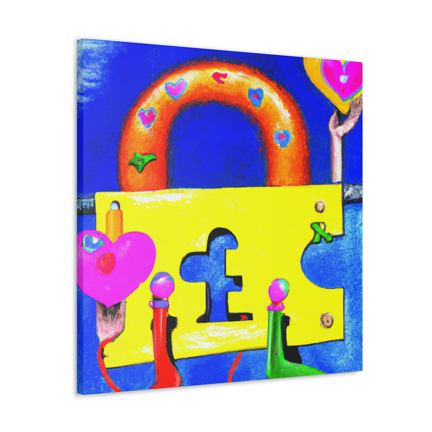 "Love Locked in Surrealism" - Canvas