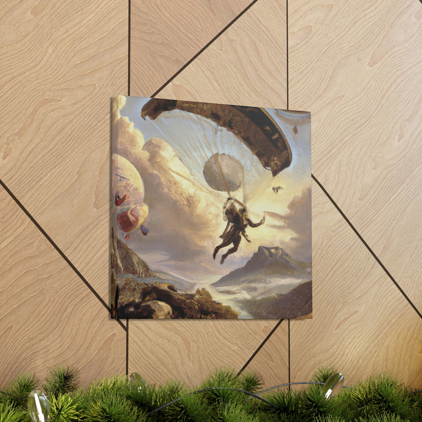 "Paratrooper's Heavenly Descent" - Canvas