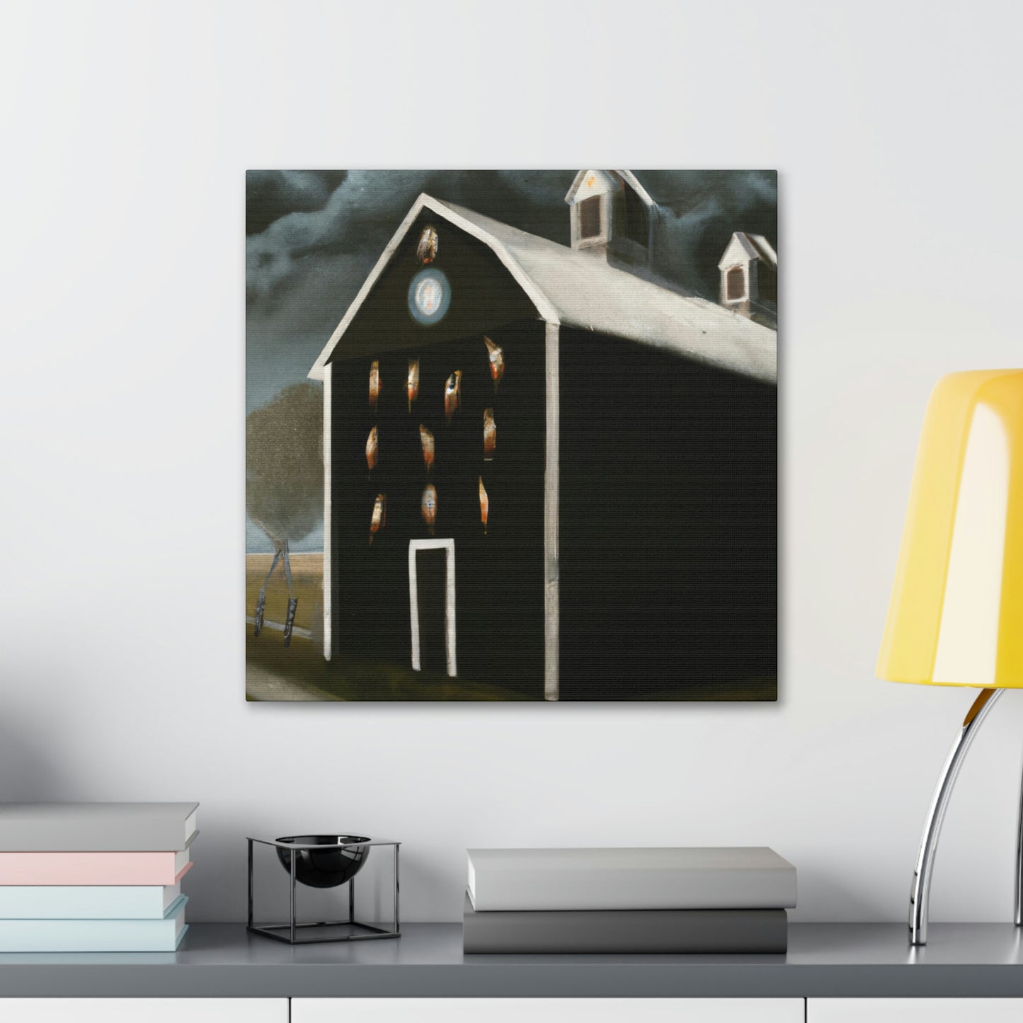 Barns in Art Deco - Canvas