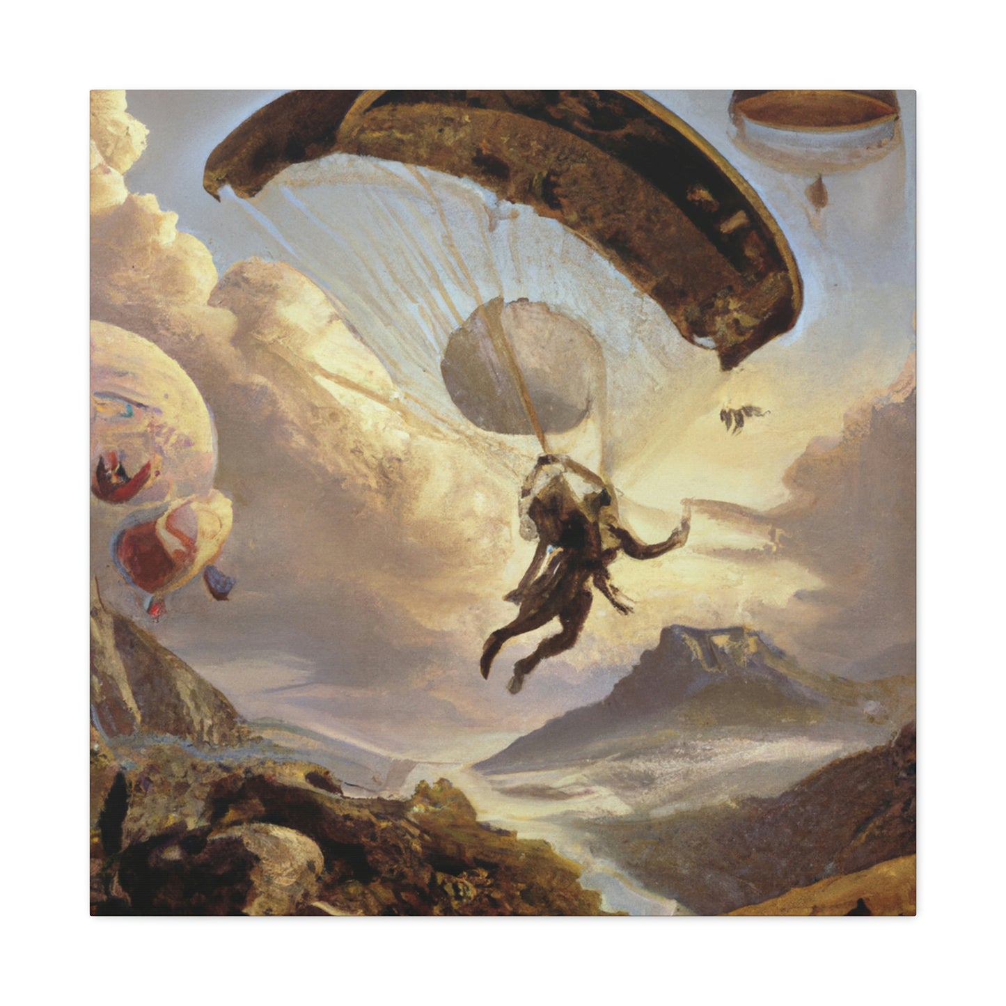 "Paratrooper's Heavenly Descent" - Canvas