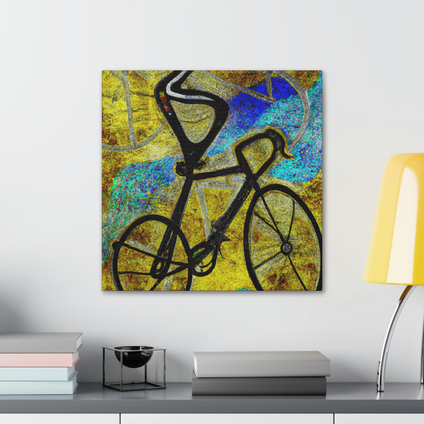 "Biking The Open Road" - Canvas