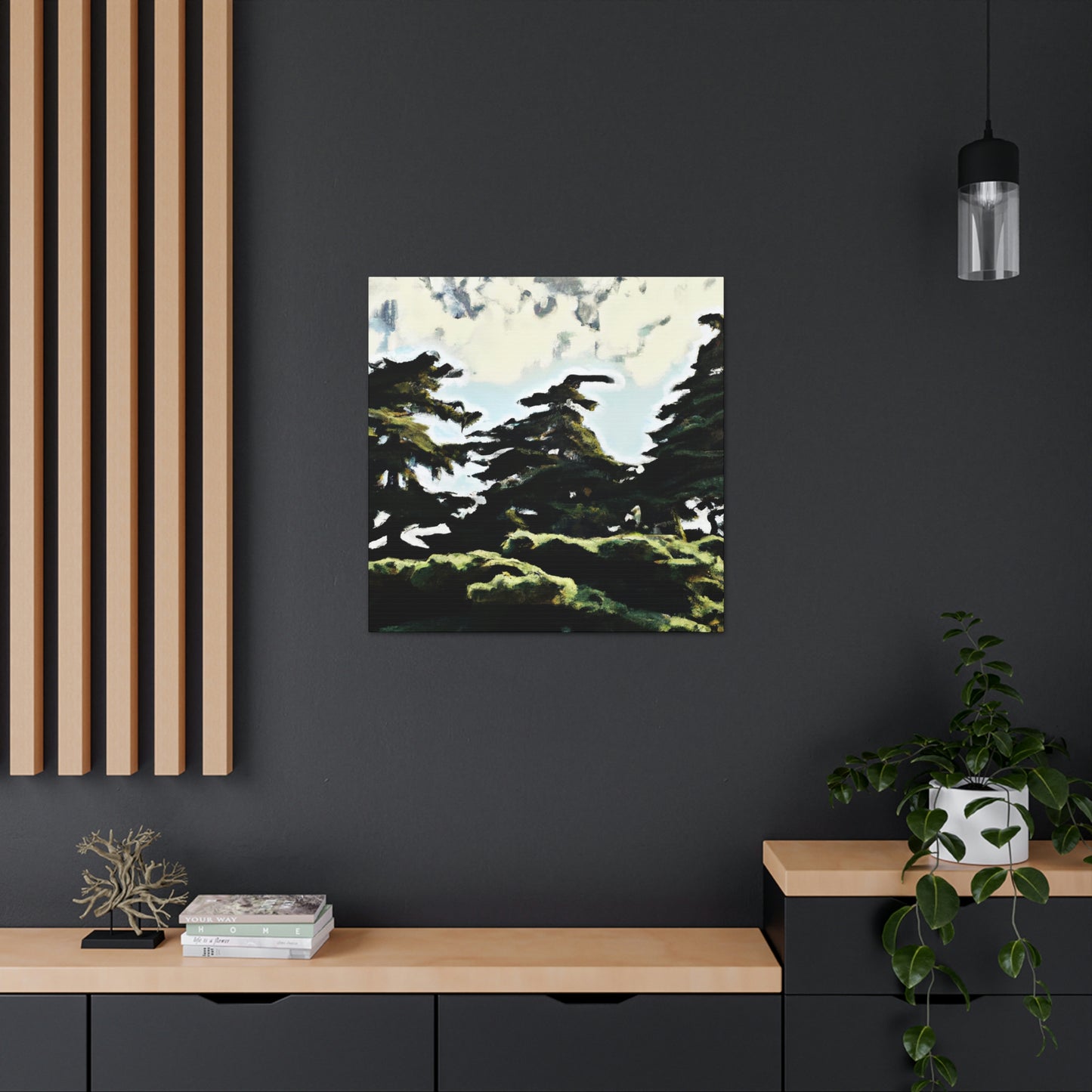 Cedar in the Moonlight - Canvas