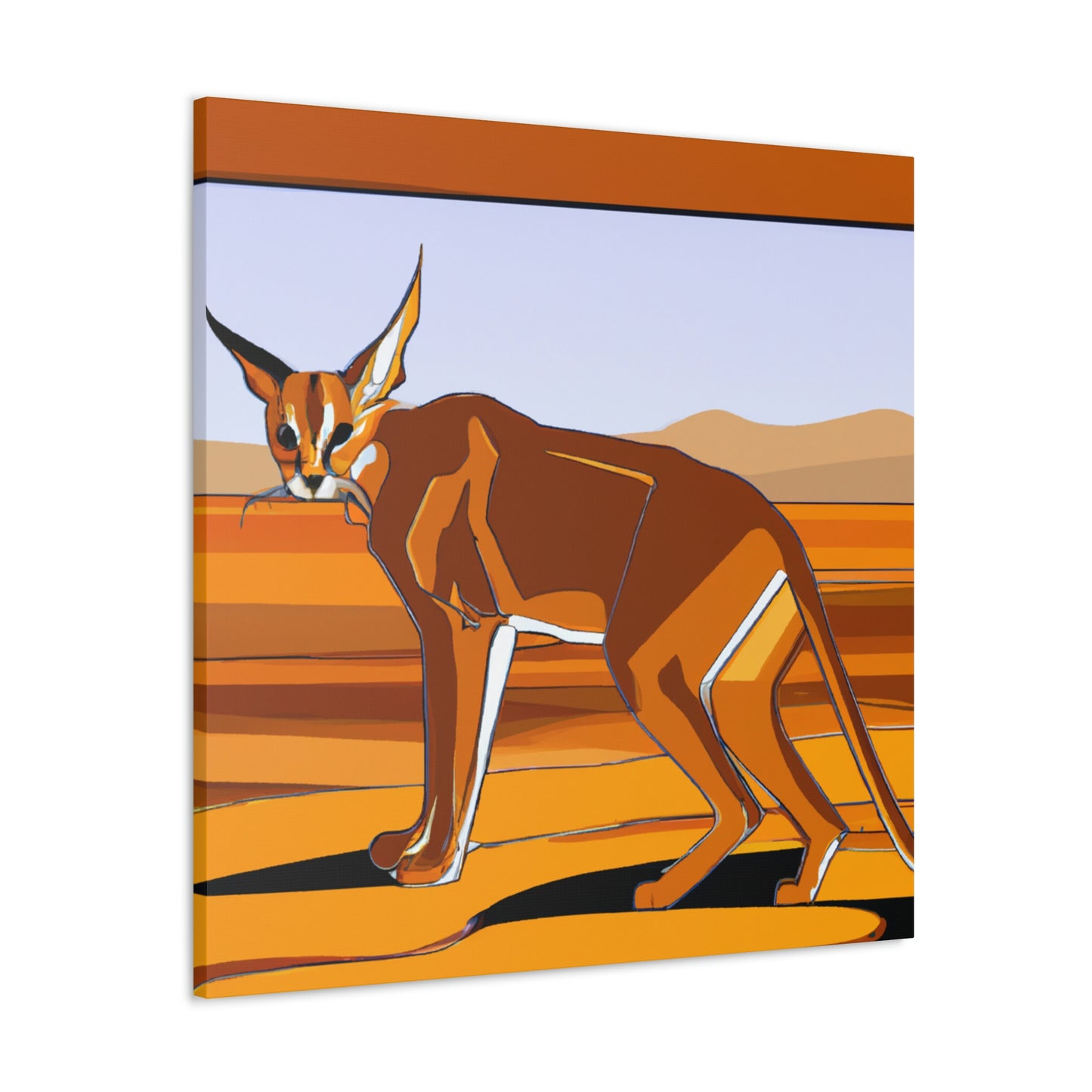 Caracal's Midnight Glamour - Canvas