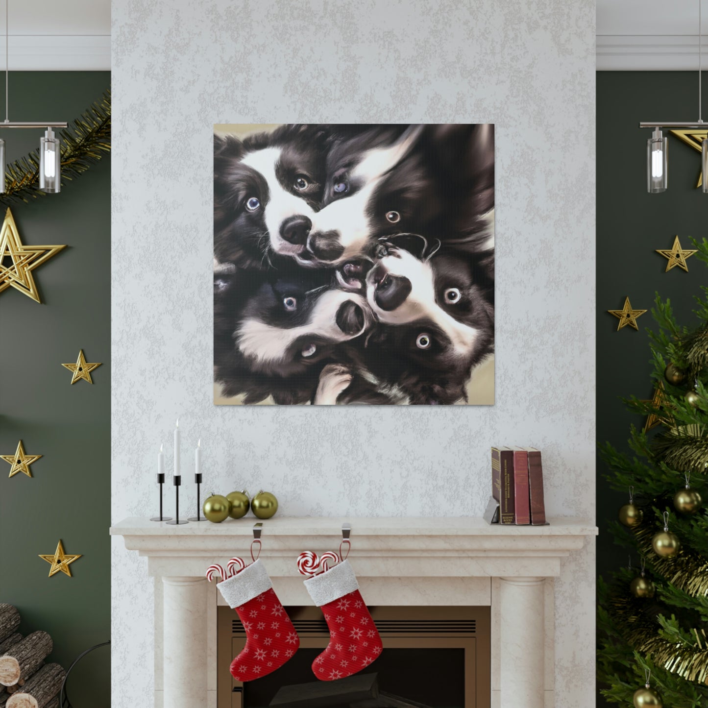 "Border Collie Dreamscape" - Canvas