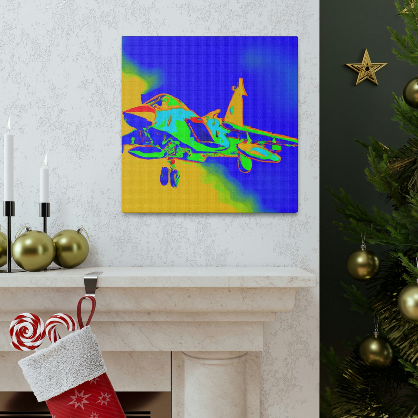 "Supersonic Fauve Fighter" - Canvas