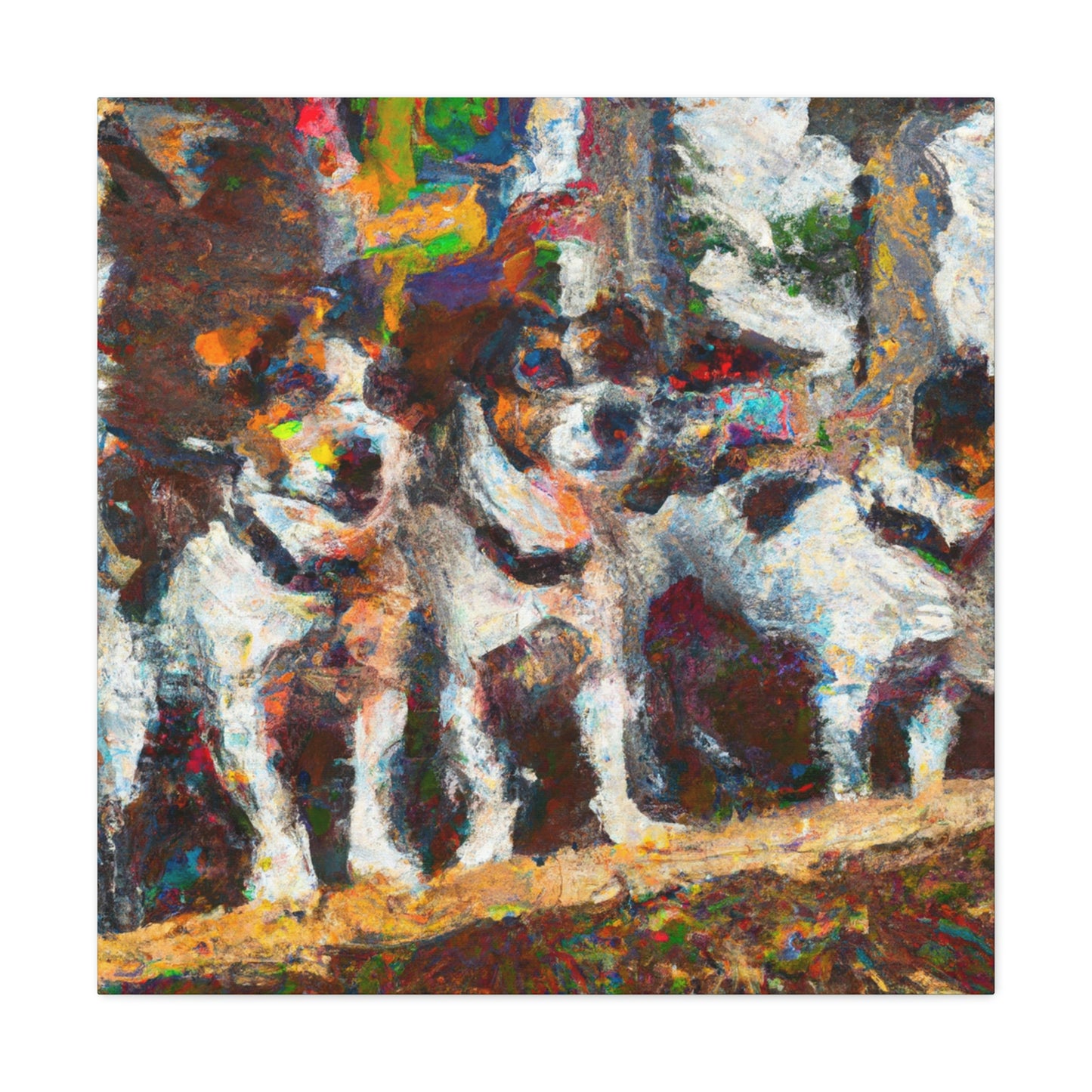 "Jack Russell's Freedom Play" - Canvas