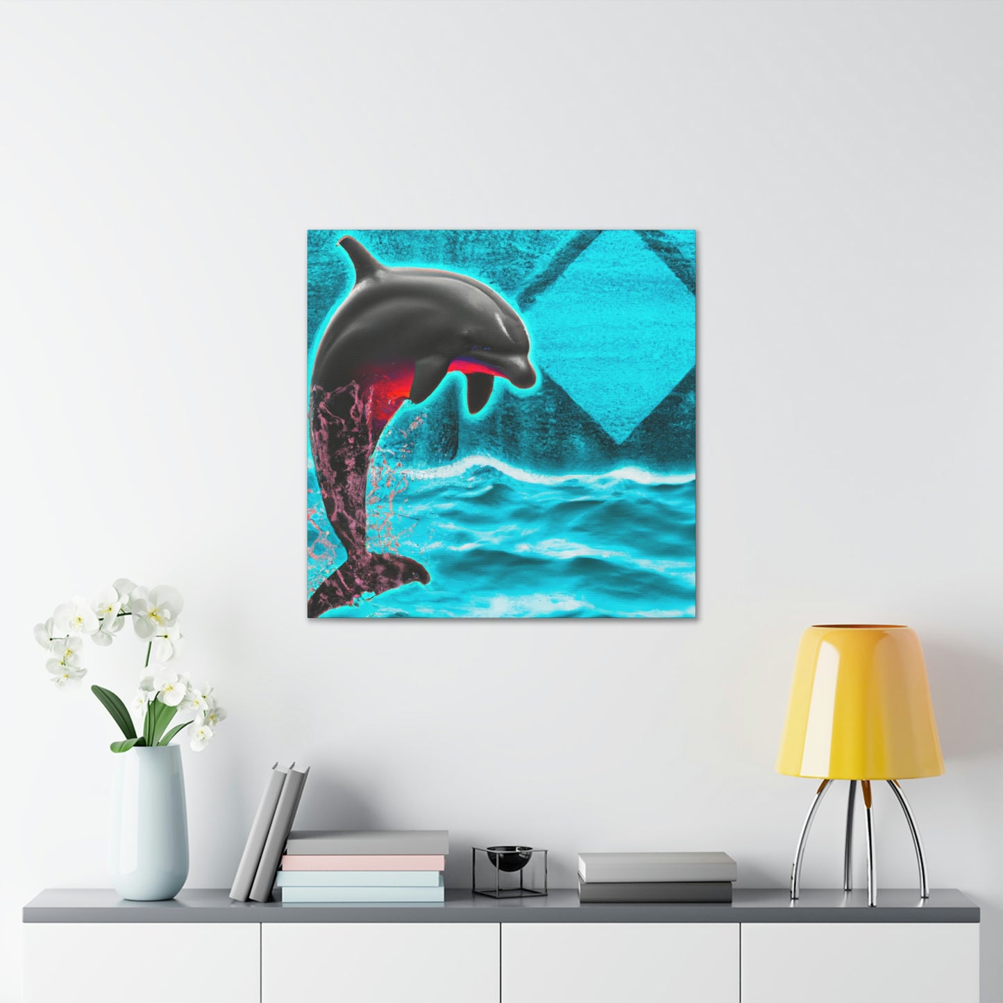 Dancing Dolphin Splash - Canvas