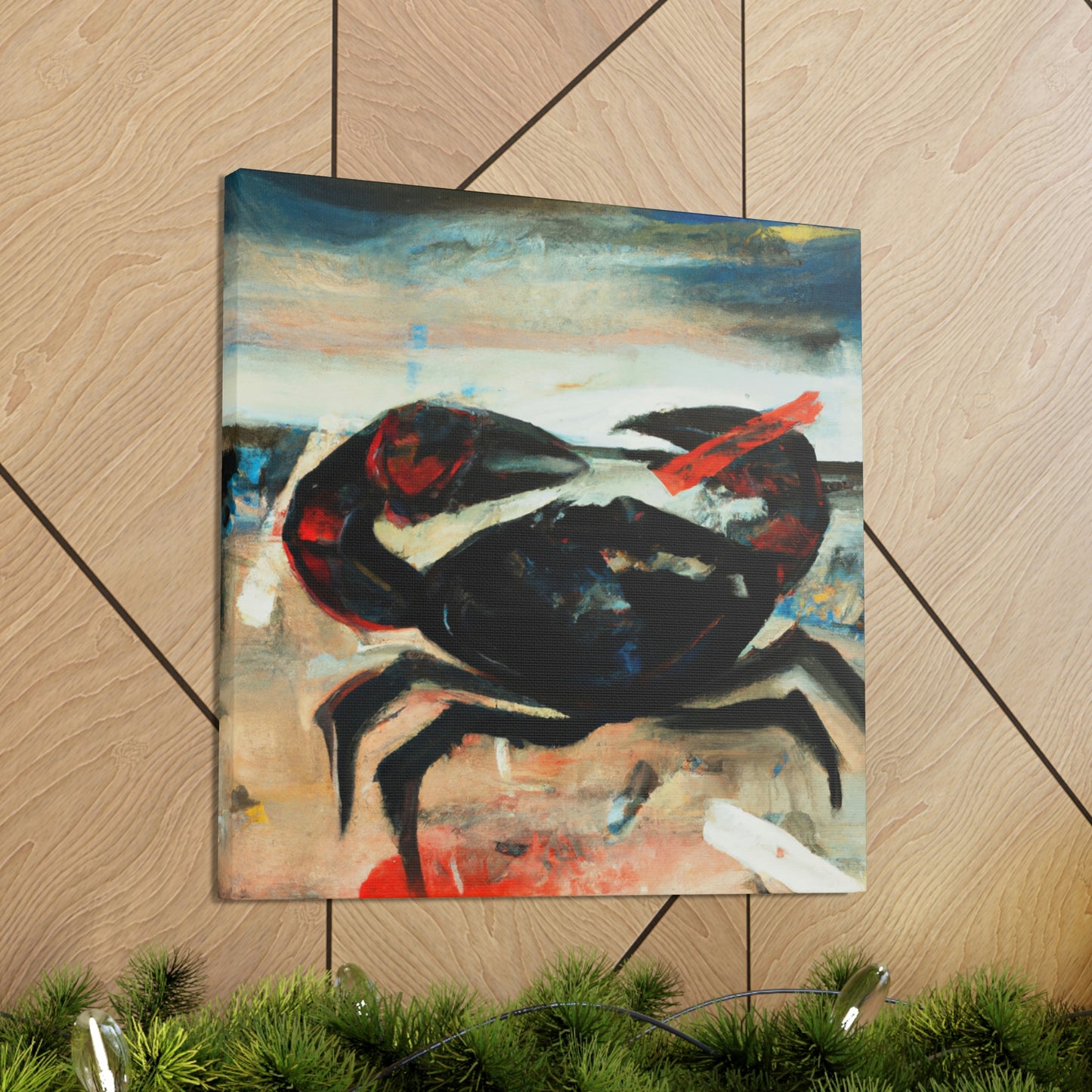 Crab on Abstract Canvas - Canvas