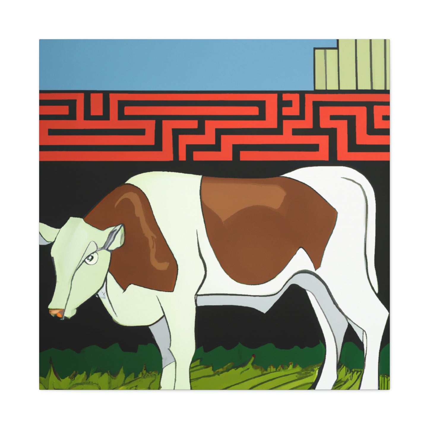 Calves in Art Deco - Canvas