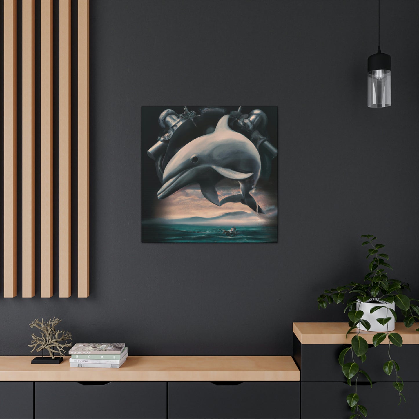 Dolphin's Clockwork Dream - Canvas