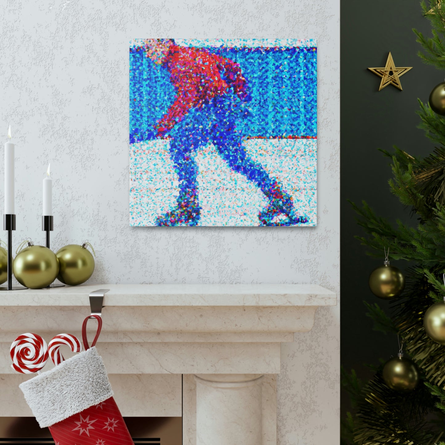 "Winter Ice Skaters" - Canvas