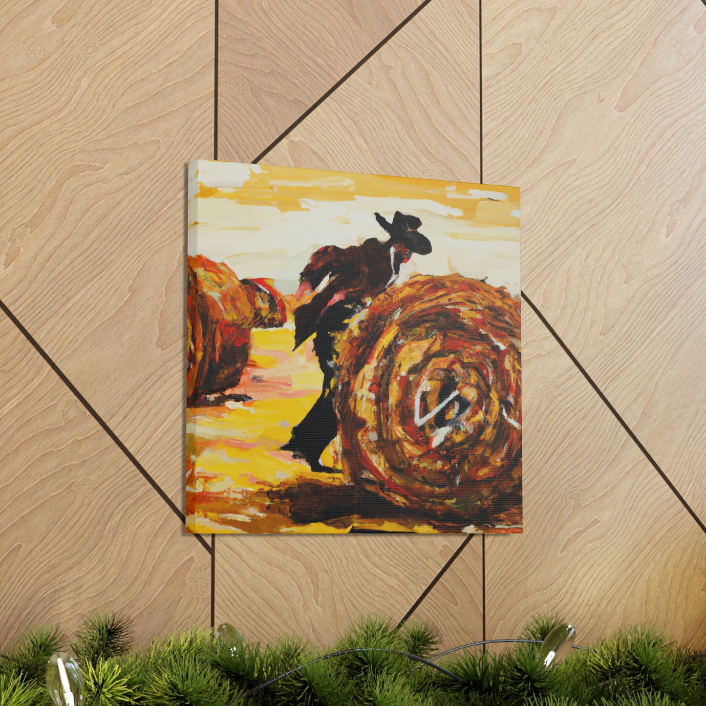 "Hay Bale Harmony 1941" - Canvas