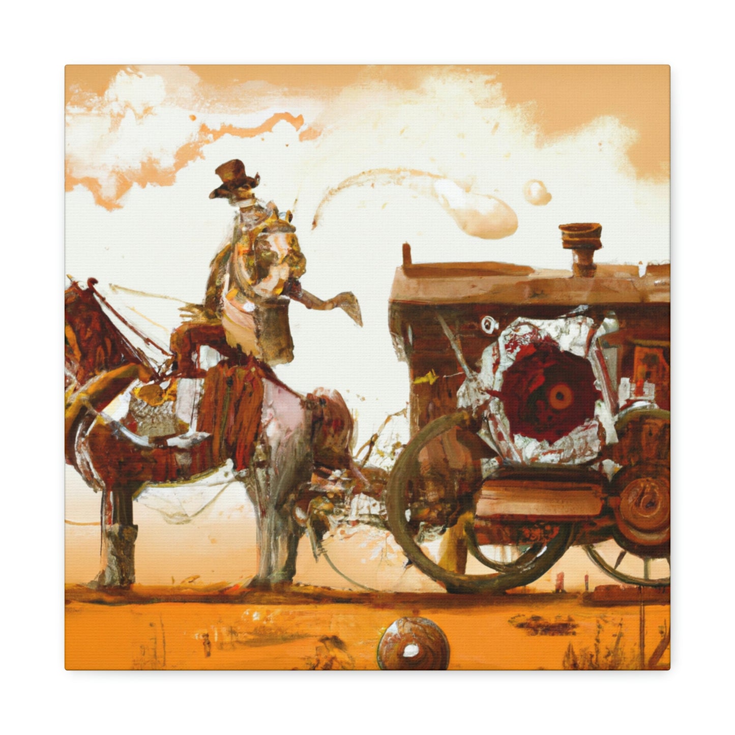 "Stagecoach Steam Adrift" - Canvas