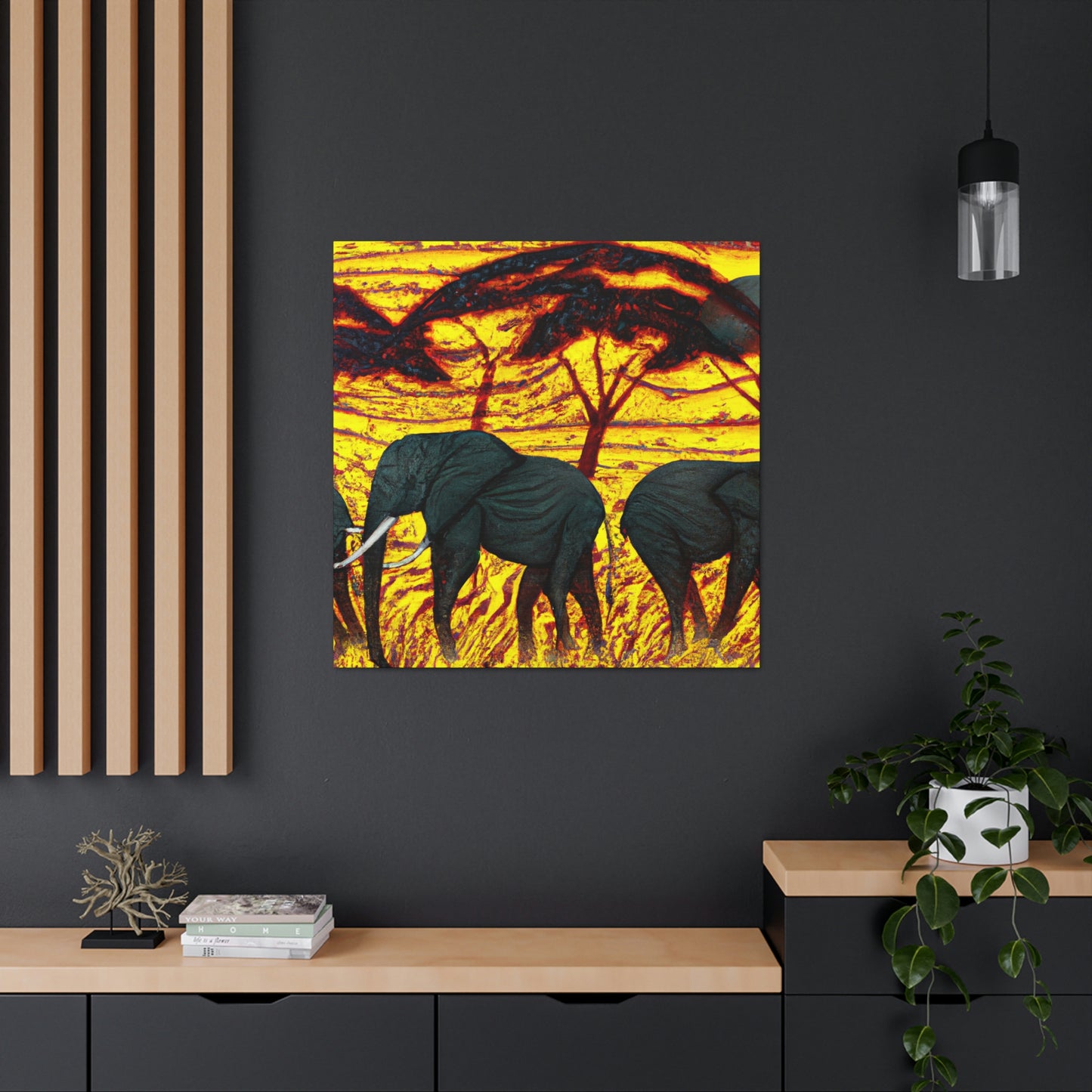 Elephant Afternoon Delight - Canvas