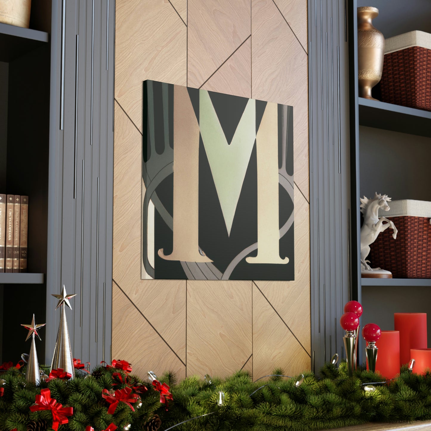 "M in Deco Splendor" - Canvas