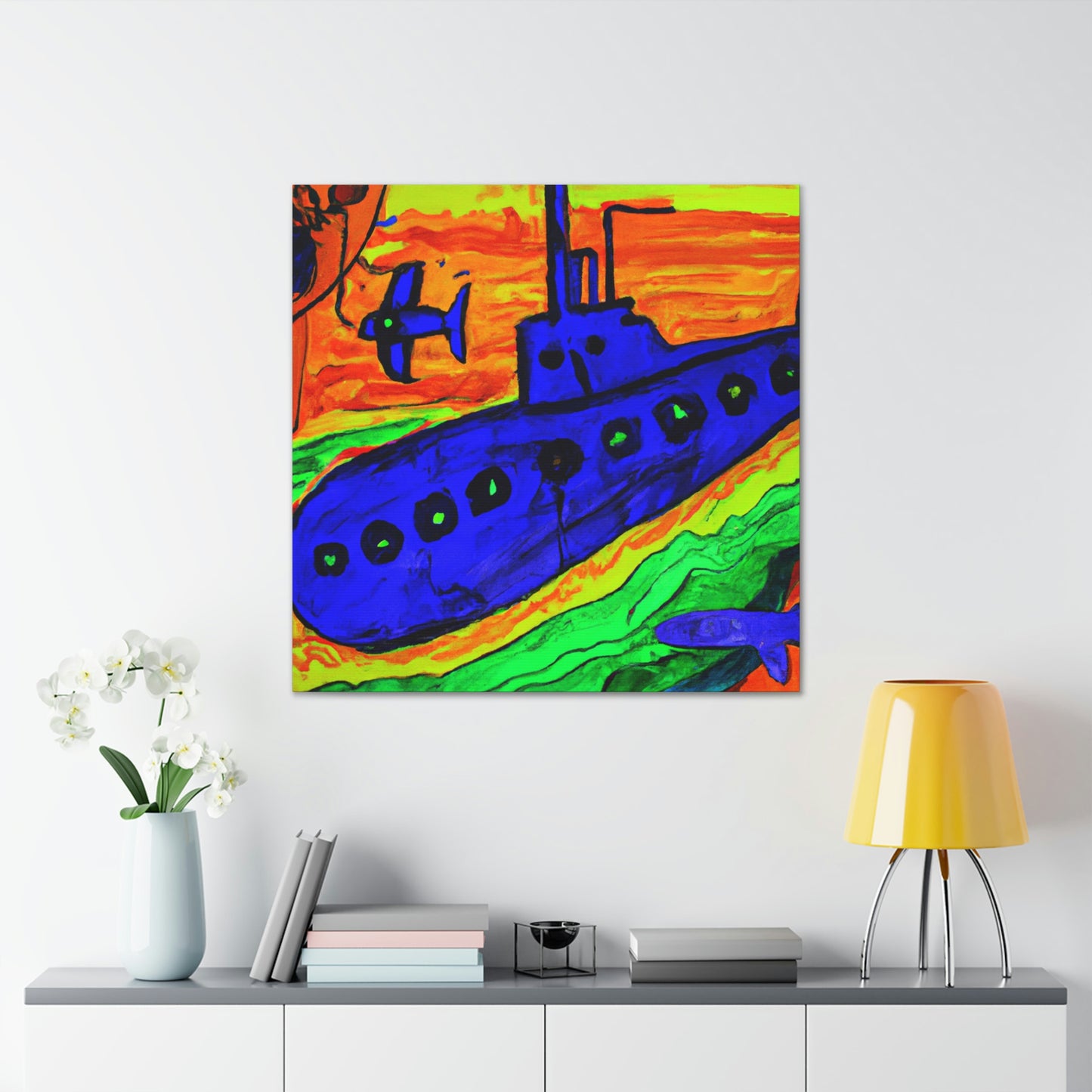 Submarine in Fauve Colors - Canvas