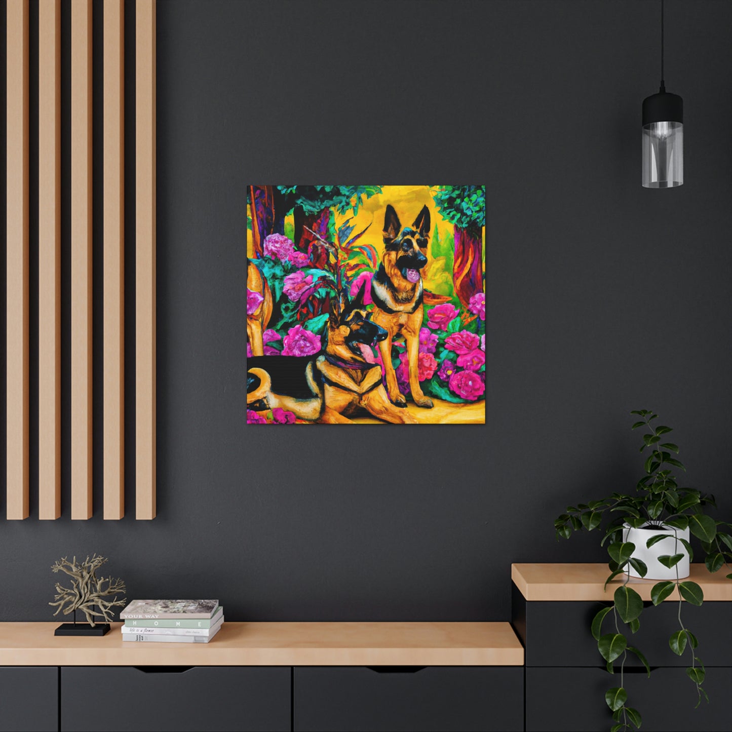 "Guardian Shepherd in Deco" - Canvas