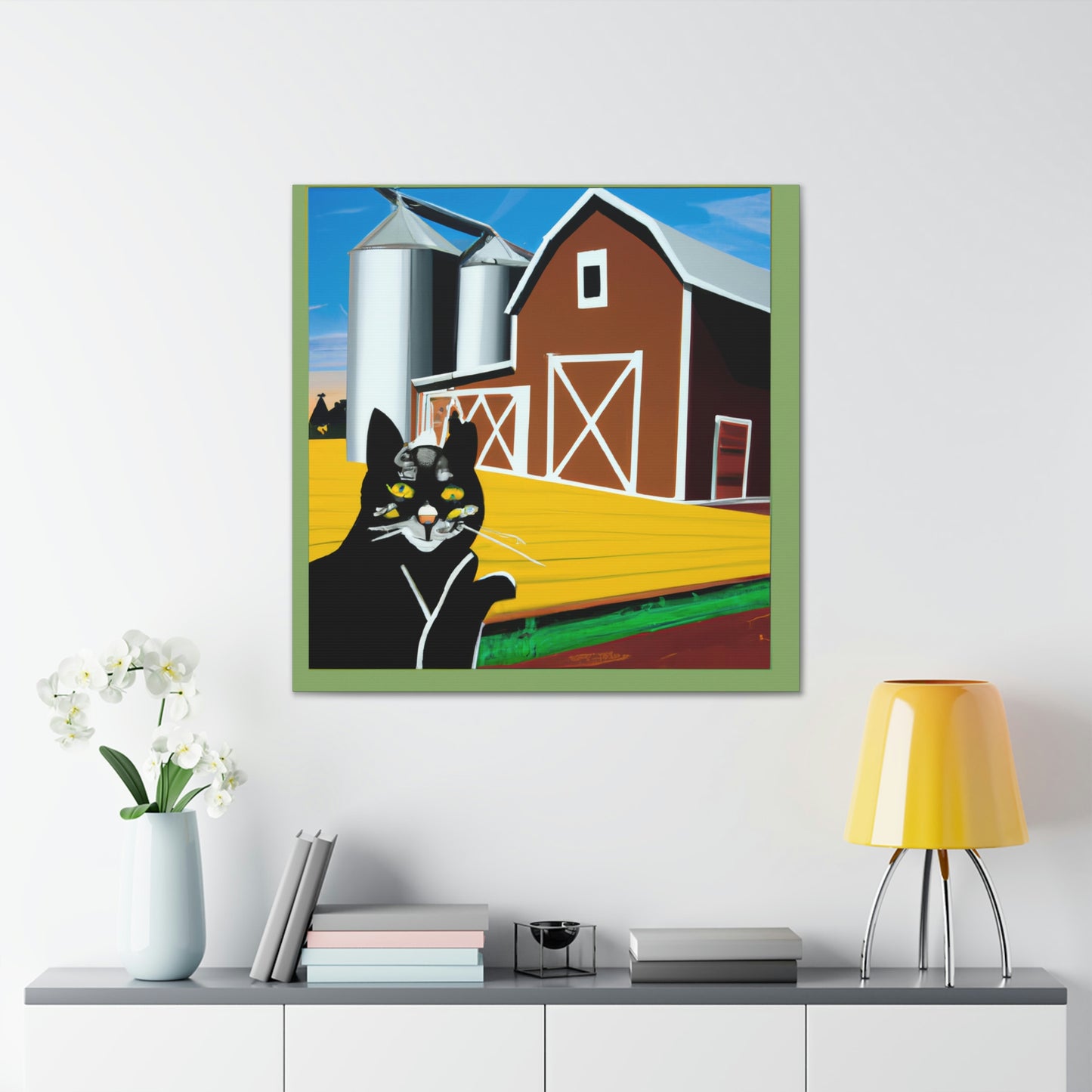 "Feline Art Deco Beauty" - Canvas