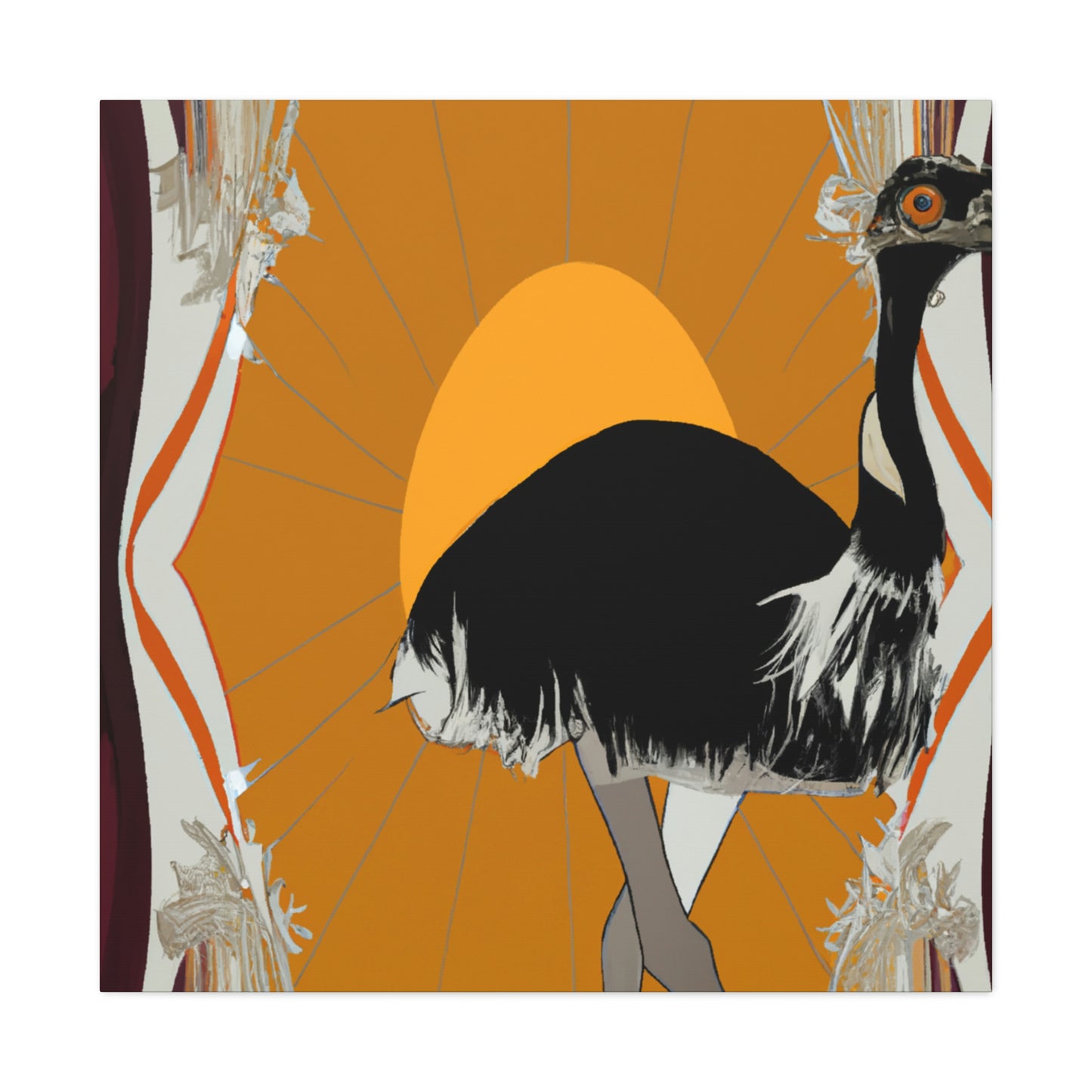 "Emu with Deco Glam" - Canvas