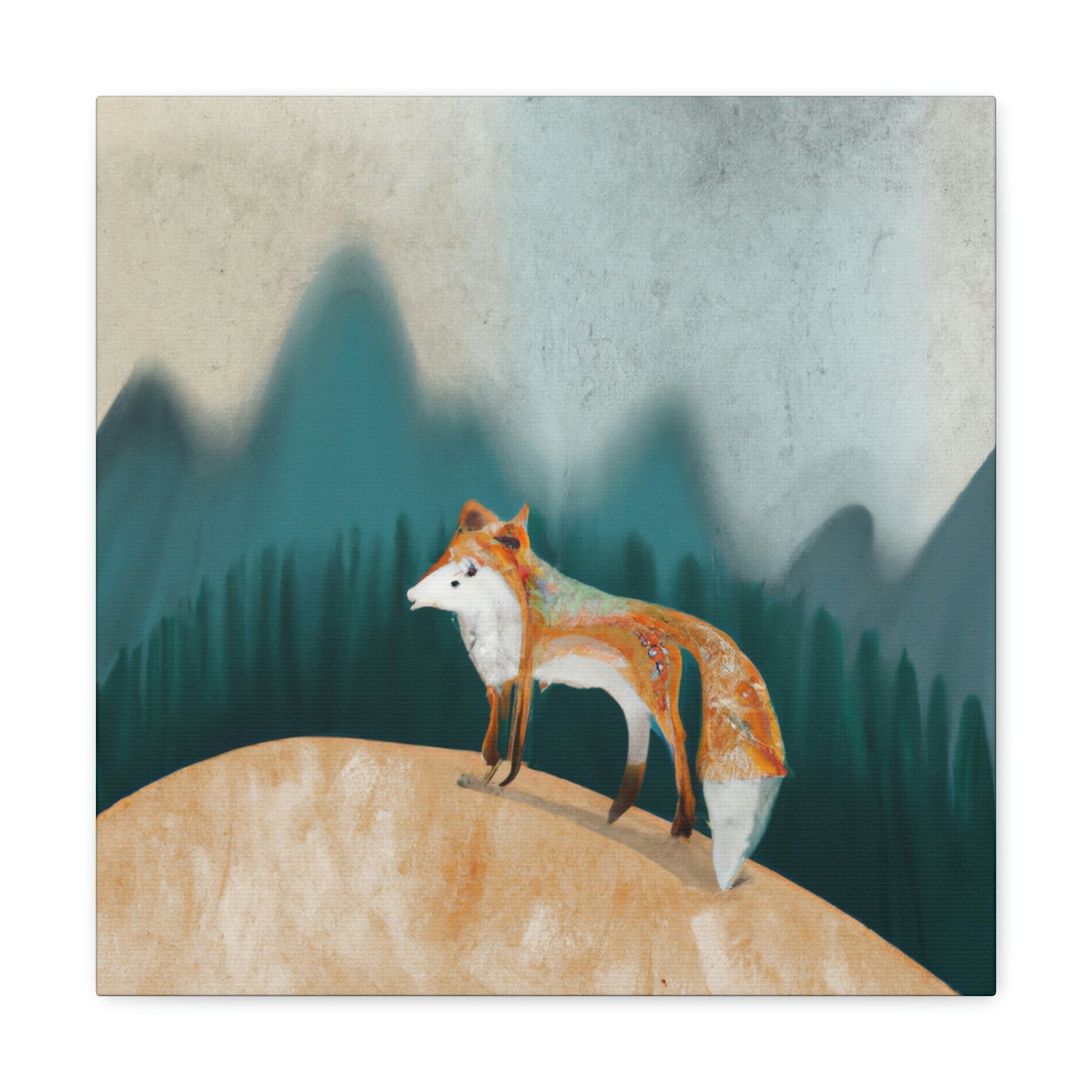 Fox On a Journey - Canvas